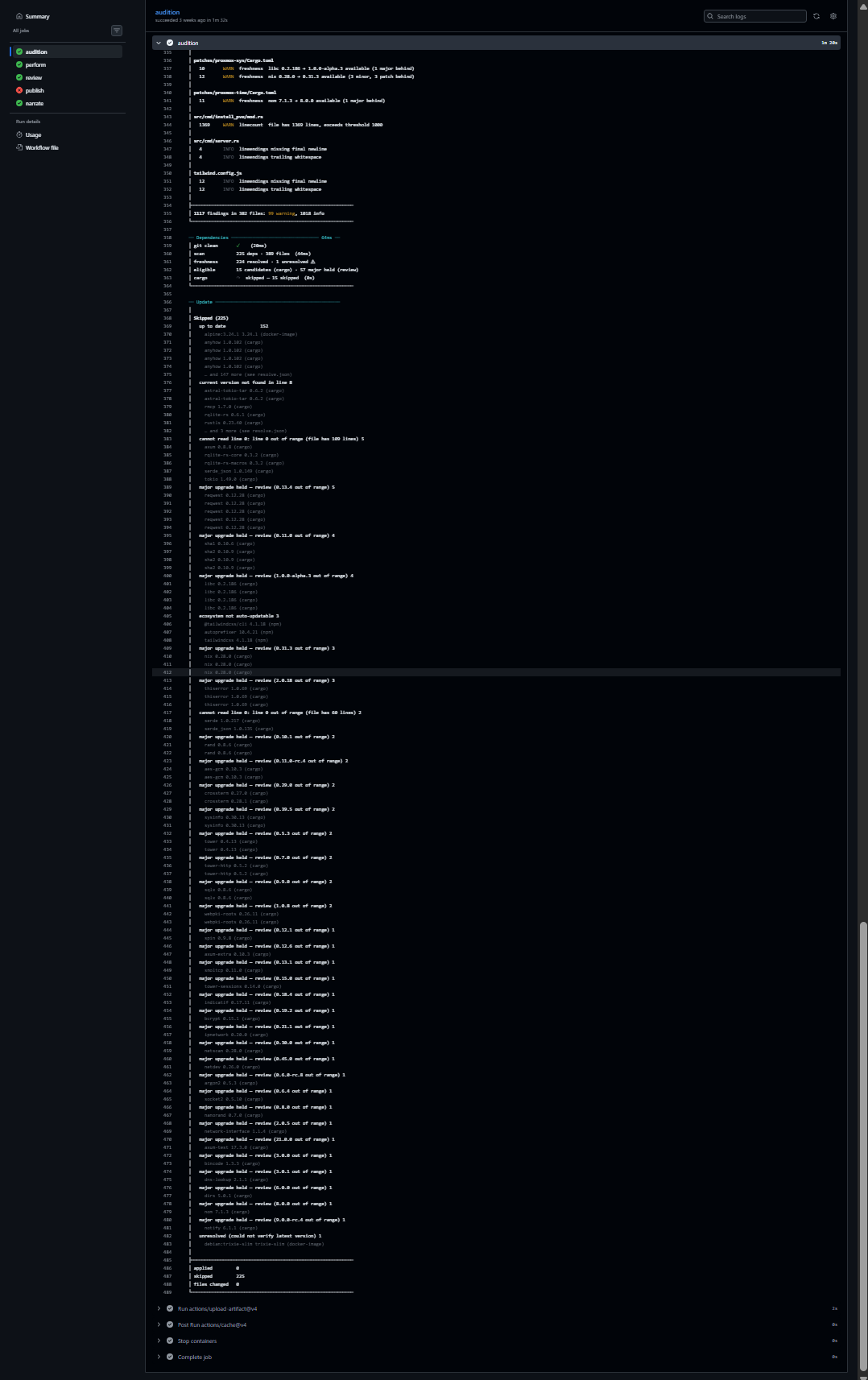 Audition job in GitHub Actions, part 3