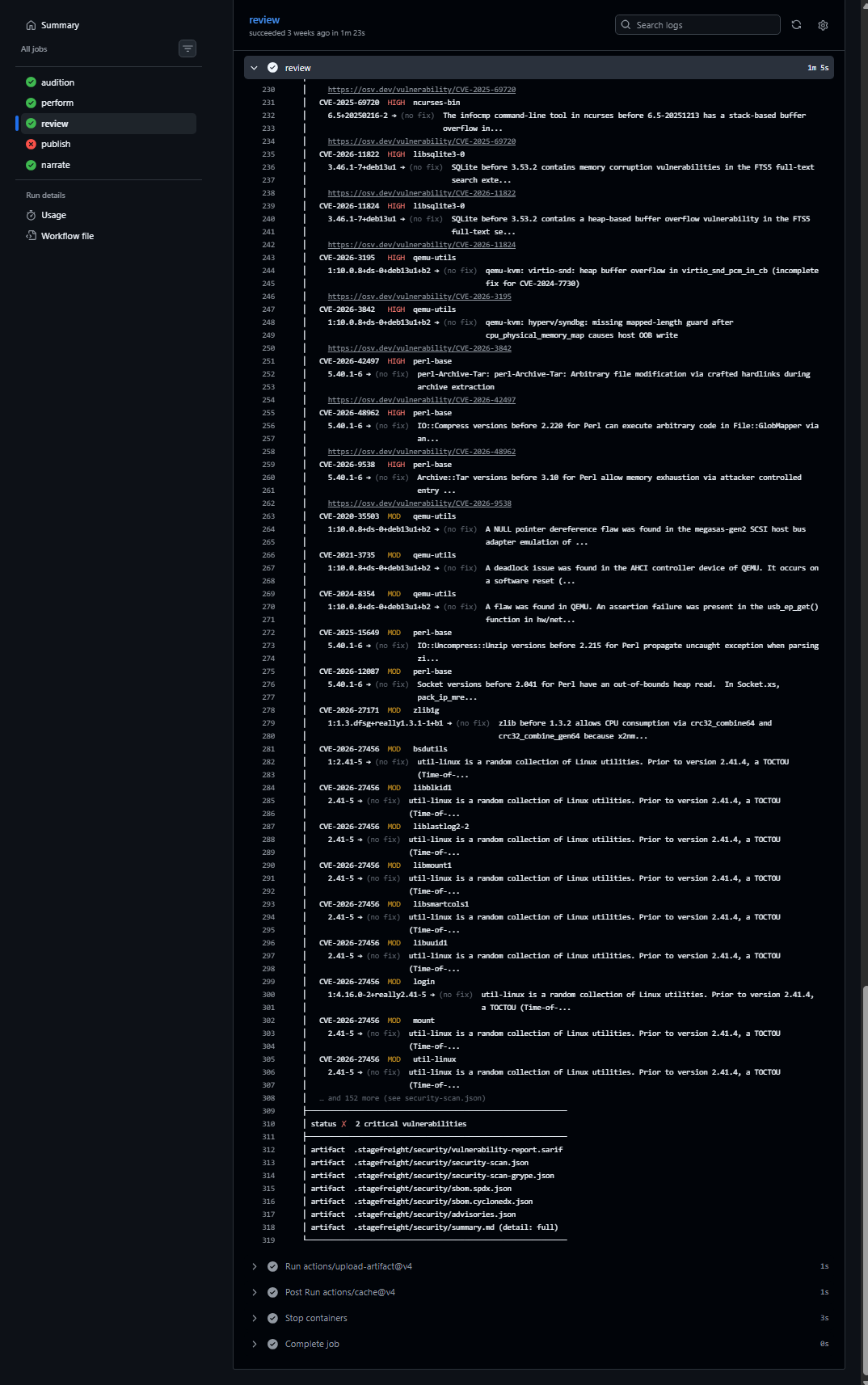 Review job in GitHub Actions, part 3