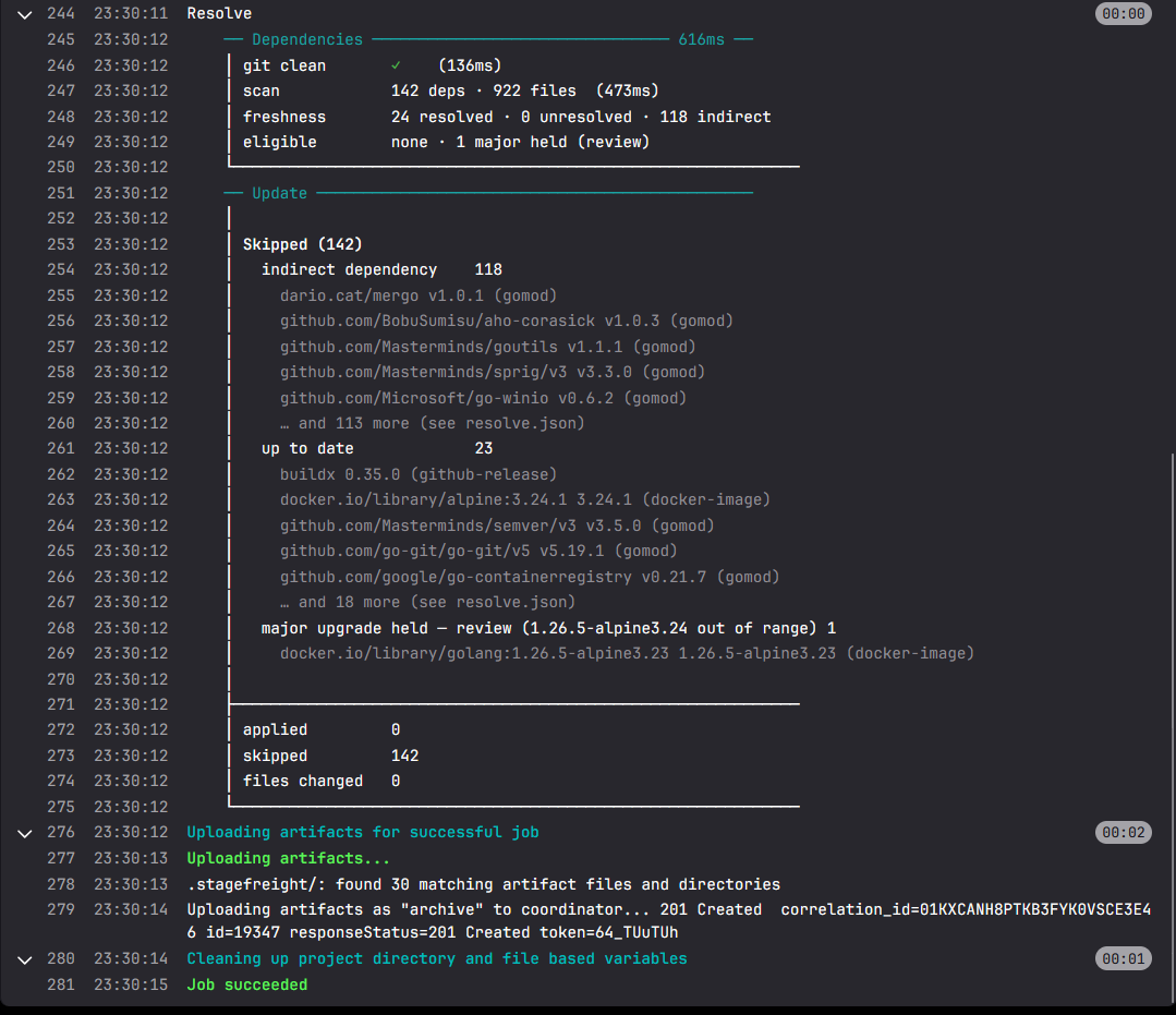 Audition job in GitLab, part 3