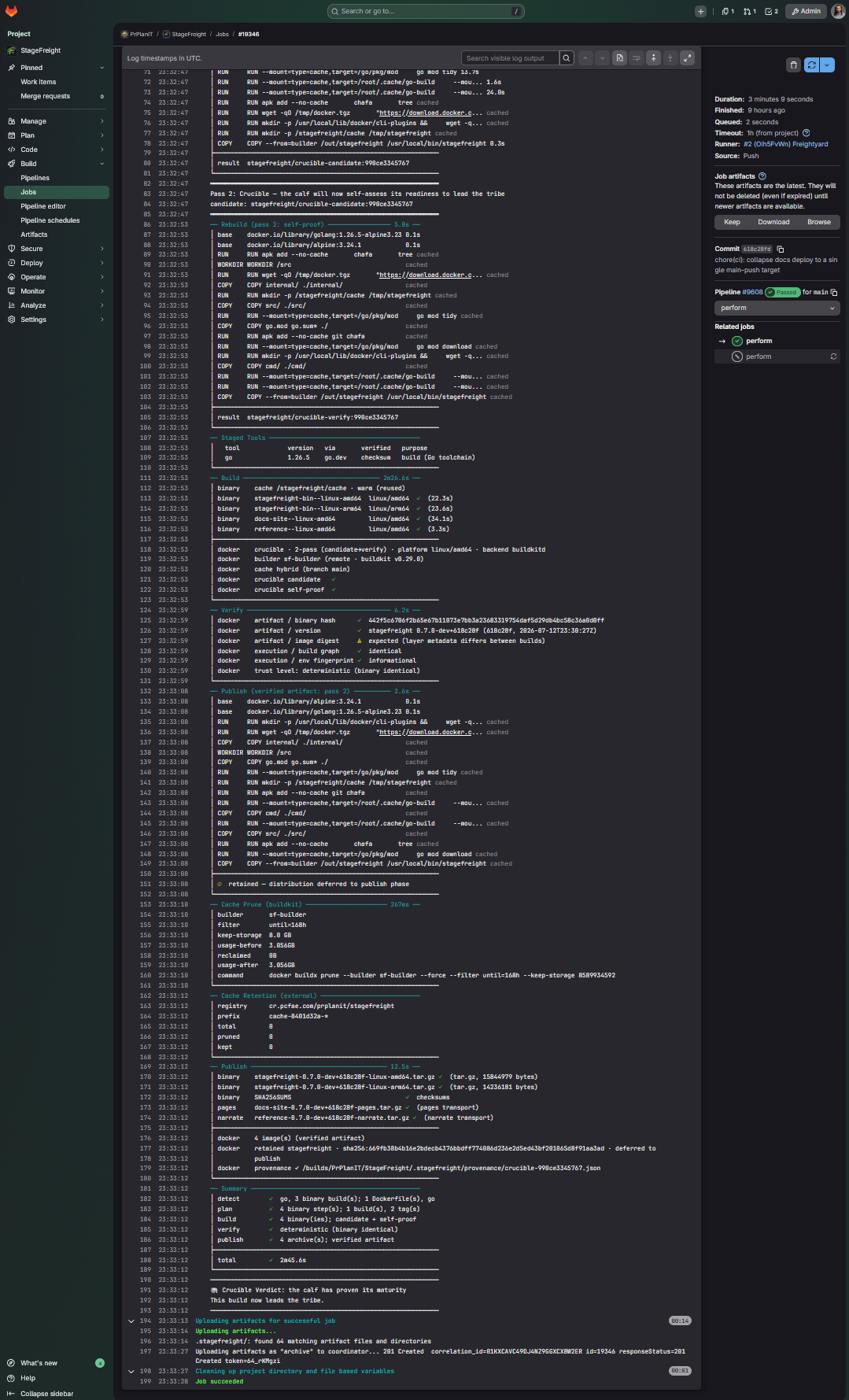 Perform job in GitLab, part 2