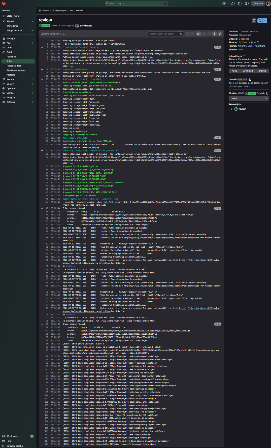 Review job in GitLab, part 1