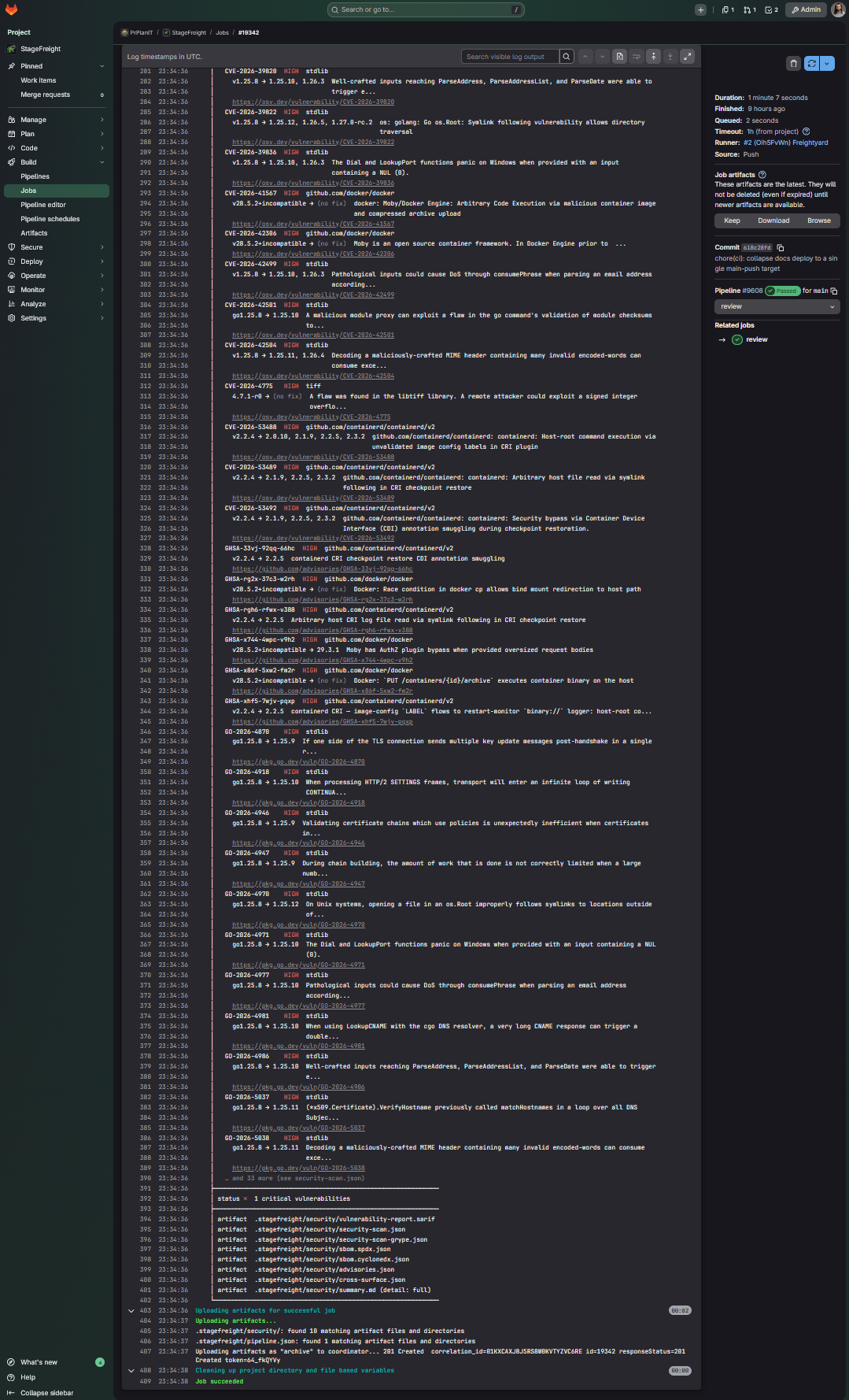 Review job in GitLab, part 3